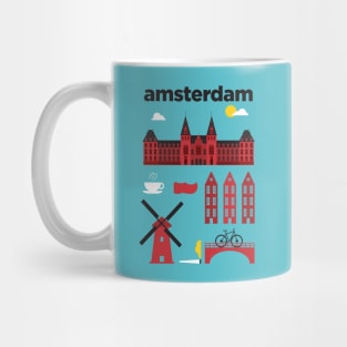 Amsterdam Poster Design Mug